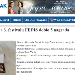 Košutnjak film - 3. FEDIS